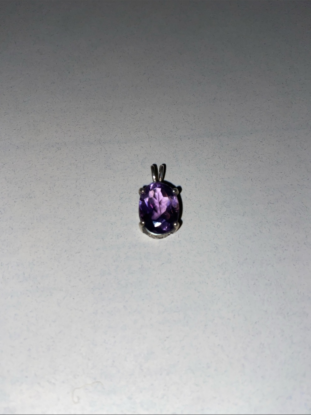 Beautiful Genuine 925 Sterling Silver Purple Amethyst Pendant Charm for necklace
